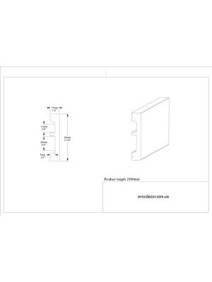 Напольный плинтус гладкий Orac Decor DX157-2600