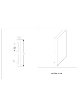 Напольный плинтус гладкий Orac Decor DX163-2600