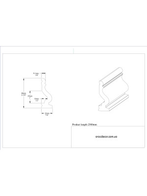 Молдинг гладкий Orac decor DX174 2600