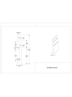 Напольный плинтус гладкий Orac decor DX180 2600