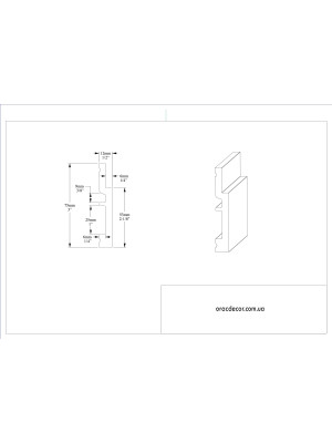 Напольный плинтус гладкий Orac decor DX187 2600