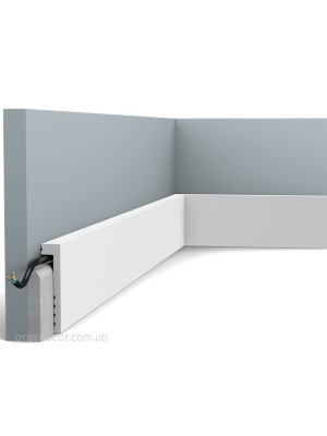Напольный плинтус гладкий Orac decor SX171-RAL9003 цвет белый