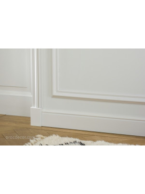 Напольный плинтус гладкий Orac decor SX173-RAL9003 цвет белый