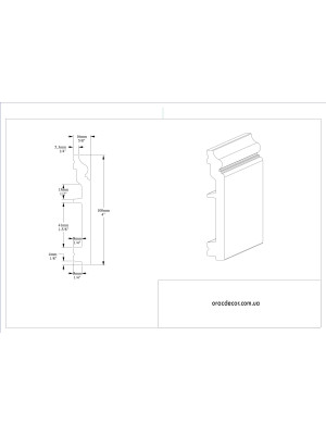 Напольный плинтус гладкий Orac decor SX173-RAL9003 цвет белый