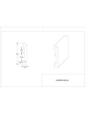 Напольный плинтус гладкий Orac decor SX183-RAL9003 цвет белый