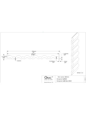 3D панель из полиуретана гибкая Orac decor WX211F