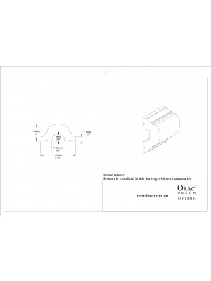 Молдинг гибкий Orac Decor P1020F