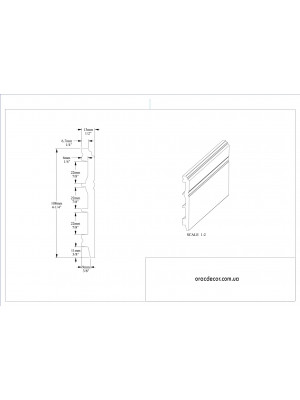Напольный плинтус гладкий Orac Decor SX105