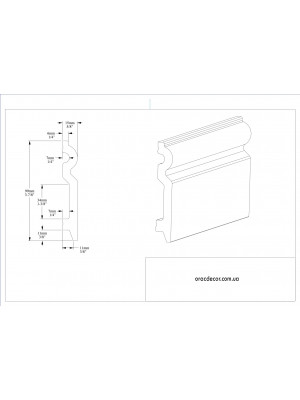 Напольный плинтус гладкий Orac Decor SX137