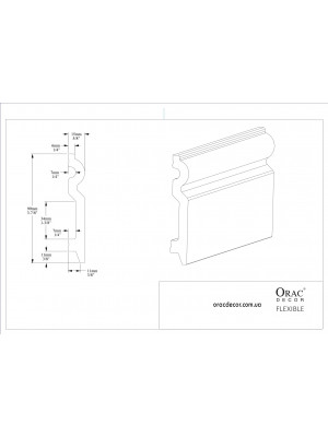 Напольный плинтус гибкий Orac decor SX137F
