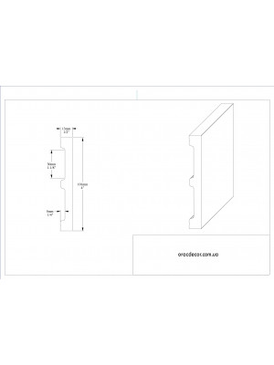 Напольный плинтус гладкий Orac decor SX163