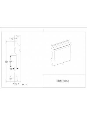 Напольный плинтус гладкий Orac Decor SX165