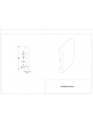 Напольный плинтус гладкий Orac decor SX183