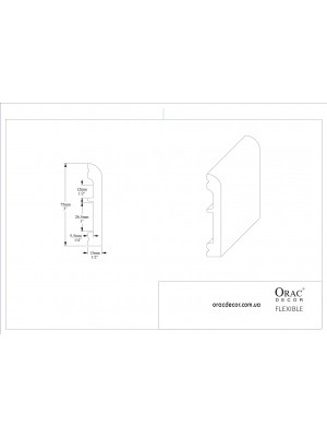 Напольный плинтус гибкий Orac decor SX183F