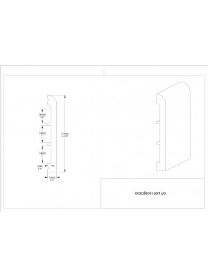Напольный плинтус гладкий Orac decor SX184