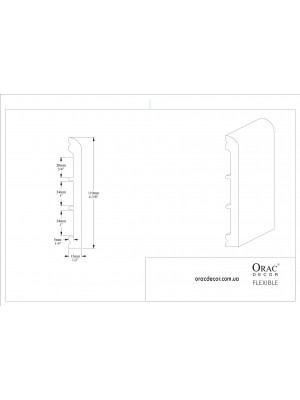 Напольный плинтус гибкий Orac decor SX184F