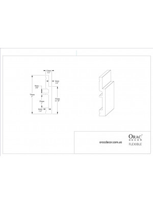 Напольный плинтус гибкий Orac decor SX187F