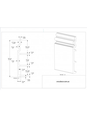 Напольный плинтус гладкий Orac decor SX193